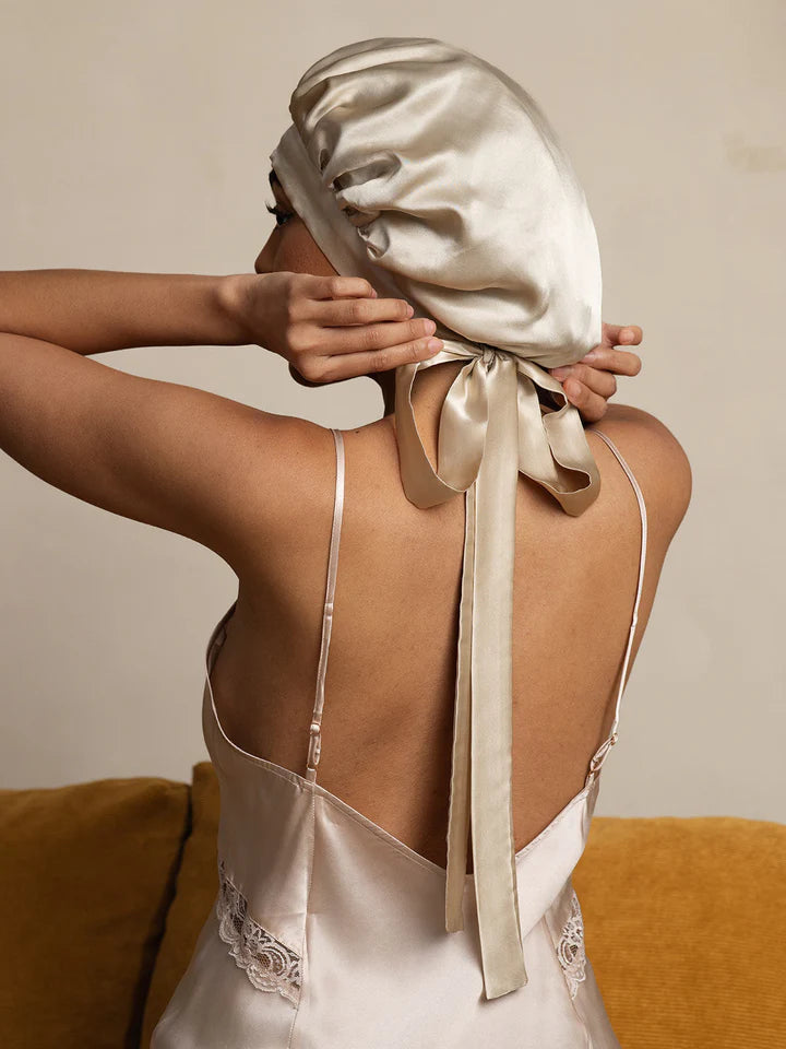 Dream Wrap – Luxury Mulberry Silk Sleep Cap